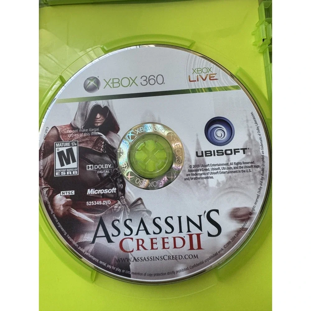 Assassins Creed II 2 Xbox 360 Ubisoft Action Adventure Game CIB Complete Manual